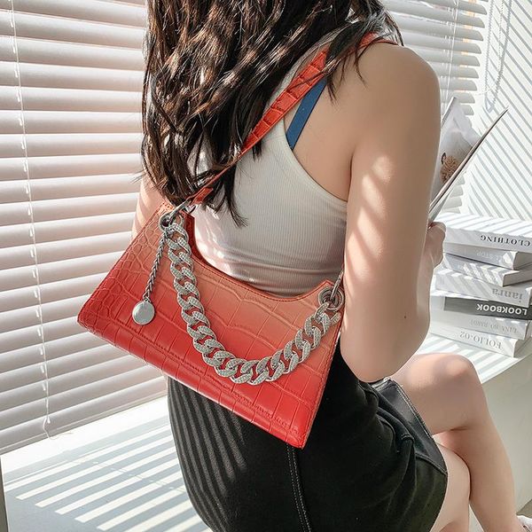 evening bags gradient crocodile pattern baguette pu leather shoulder for women 2021 chain design luxury hand bag female travel
evening bags gradient crocodile pattern baguette pu leather shoulder for women 2021 chain design luxury hand bag female travel