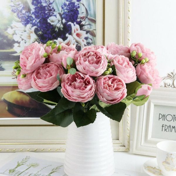 decorative flowers & wreaths 30cm rose peony pink silk artificial bouquet 5 big head and home decor
decorative flowers & wreaths 30cm rose peony pink silk artificial bouquet 5 big head and home decor