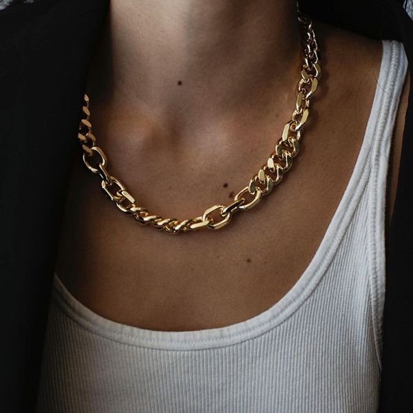 jewelry hip hop cool geometric cross punk rock personality thick chain necklace, Silver
jewelry hip hop cool geometric cross punk rock personality thick chain necklace, Silver