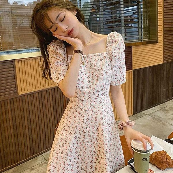 casual dresses 2021 french long dress early spring super fairy forest tea break small floral summer, Black;gray
casual dresses 2021 french long dress early spring super fairy forest tea break small floral summer, Black;gray