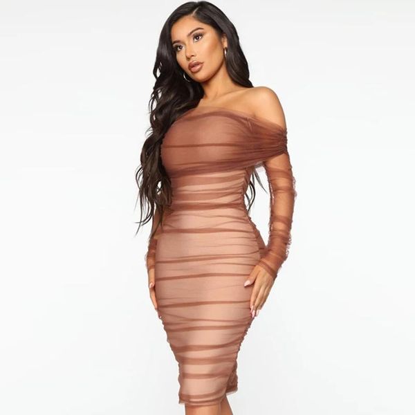 casual dresses women designer mesh ruched brown bandage dress ladies elegant off the shoulder bodycon party vestido 74cm, Black;gray
casual dresses women designer mesh ruched brown bandage dress ladies elegant off the shoulder bodycon party vestido 74cm, Black;gray