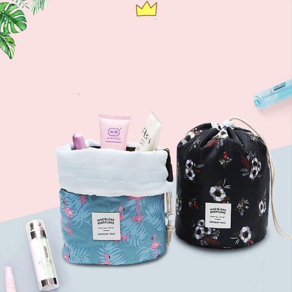 1pcs round bucket waterproof cosmetic bags flamingo travel floral makeup case toiletry for women lady brush organizer
1pcs round bucket waterproof cosmetic bags flamingo travel floral makeup case toiletry for women lady brush organizer
