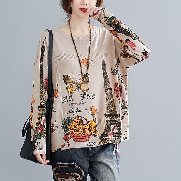 women's sweaters 2021 arrival retro tower butterfly cat letters pattern pullovers o-neck spring long sleeve casual bottoming sweater kn, White;black
women's sweaters 2021 arrival retro tower butterfly cat letters pattern pullovers o-neck spring long sleeve casual bottoming sweater kn, White;black