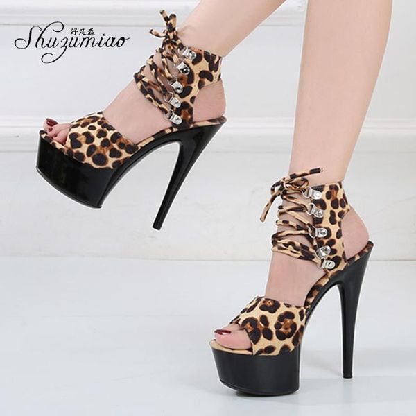 sandals shuzumiao brand women's shoes platform high-heeled femmes sandales 15cm thin-heeled leopard ankle straps summer party, Black
sandals shuzumiao brand women's shoes platform high-heeled femmes sandales 15cm thin-heeled leopard ankle straps summer party, Black