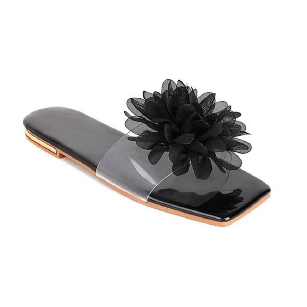 slippers summer pvc transparent women flats jelly sandals flowers open toe ladies shoes square slides beach flip flops, Black
slippers summer pvc transparent women flats jelly sandals flowers open toe ladies shoes square slides beach flip flops, Black