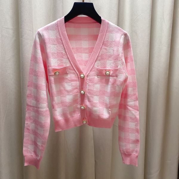 281 2022 runway autumn brand same style sweater long sleeve v neck blue pink womens clothes womens qian, White;black
281 2022 runway autumn brand same style sweater long sleeve v neck blue pink womens clothes womens qian, White;black