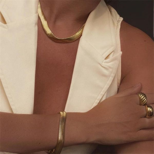 chains european and american exaggerated titanium steel hip-hop necklace female niche design sense punk personality widening three-dime, Silver
chains european and american exaggerated titanium steel hip-hop necklace female niche design sense punk personality widening three-dime, Silver