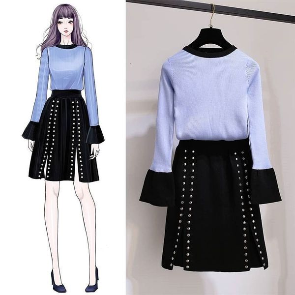 2021 new spring autumn two piece set women clothes ladies knitting sweater + high waist skirt sets female casual fashion slim suits f76rz74, Black;gray
2021 new spring autumn two piece set women clothes ladies knitting sweater + high waist skirt sets female casual fashion slim suits f76rz74, Black;gray