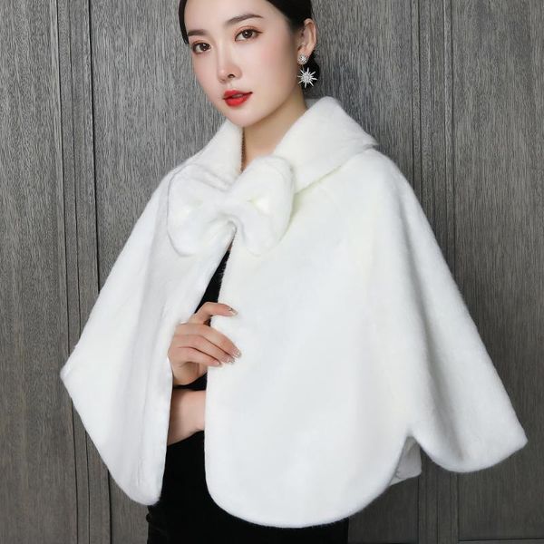 wraps & jackets women wedding bridal cape winter warm faux fur wrap petal wave edge short cloak with bow lady thick cold-proof wind-proof sh, White
wraps & jackets women wedding bridal cape winter warm faux fur wrap petal wave edge short cloak with bow lady thick cold-proof wind-proof sh, White