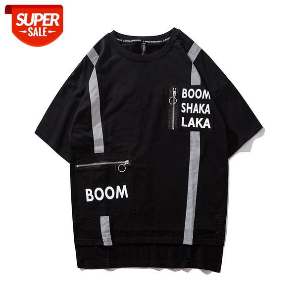 SEVEYFAN 2021 Men's Short-Sleeved T-Shirt Letter Printing Stitching Reflective Strip Zipper T-shirt Loose Short Sleeves #qG95, White;black
SEVEYFAN 2021 Men's Short-Sleeved T-Shirt Letter Printing Stitching Reflective Strip Zipper T-shirt Loose Short Sleeves #qG95, White;black