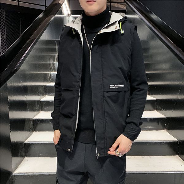men's new down cotton winter camisole thickened warm vest autumn coat sleeveless mj669, Black;white
men's new down cotton winter camisole thickened warm vest autumn coat sleeveless mj669, Black;white