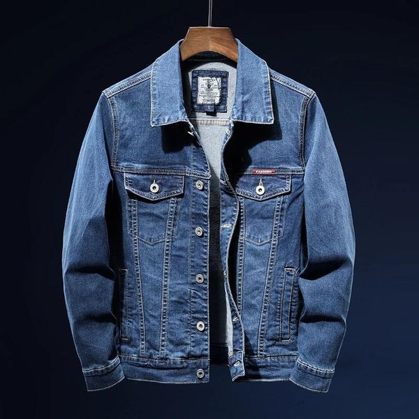 men's jackets 2021 autumn blue denim jacket fashion casual cotton elasticity jeans coat male brand clothes, Black;brown
men's jackets 2021 autumn blue denim jacket fashion casual cotton elasticity jeans coat male brand clothes, Black;brown