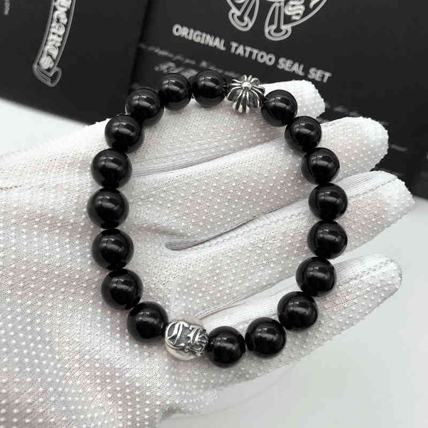 party favor chrome/hearts bracelet ch croxin natural obsidian two silver beads hand string star same 925 sterling silver
party favor chrome/hearts bracelet ch croxin natural obsidian two silver beads hand string star same 925 sterling silver
