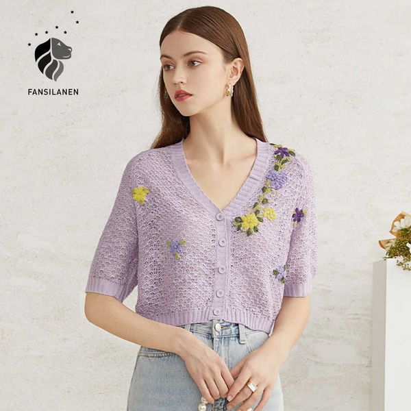 fansilanen hollow out floral embroidery knitted blouse shirt women summer boho button up female purpel v neck 210607, White
fansilanen hollow out floral embroidery knitted blouse shirt women summer boho button up female purpel v neck 210607, White