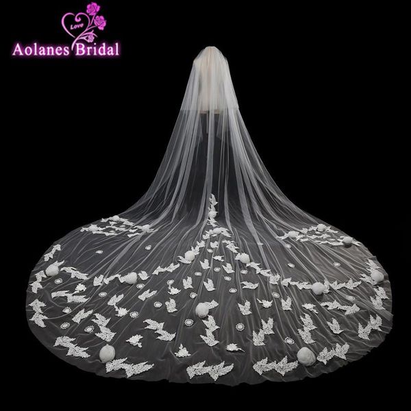 bridal veils 4m long cathedral train white wedding veil luxury appliques cut edge flowers accessoriess 2021 arrival, Black
bridal veils 4m long cathedral train white wedding veil luxury appliques cut edge flowers accessoriess 2021 arrival, Black