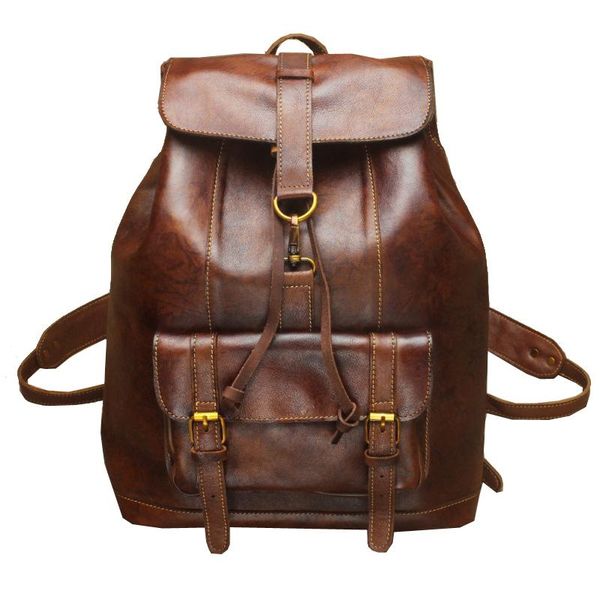 backpack men women retro genuine leather backpacks 15 inch lapreal cow notebook rucksack business travel bags
backpack men women retro genuine leather backpacks 15 inch lapreal cow notebook rucksack business travel bags