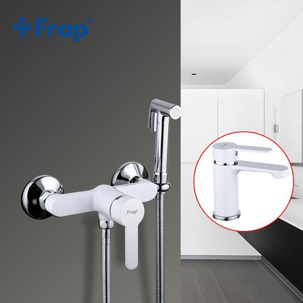 frap 1set new arrivals white modern bidet with basin faucet single handle mixer wall mounted bathroom shower faucet set f2041-8
frap 1set new arrivals white modern bidet with basin faucet single handle mixer wall mounted bathroom shower faucet set f2041-8