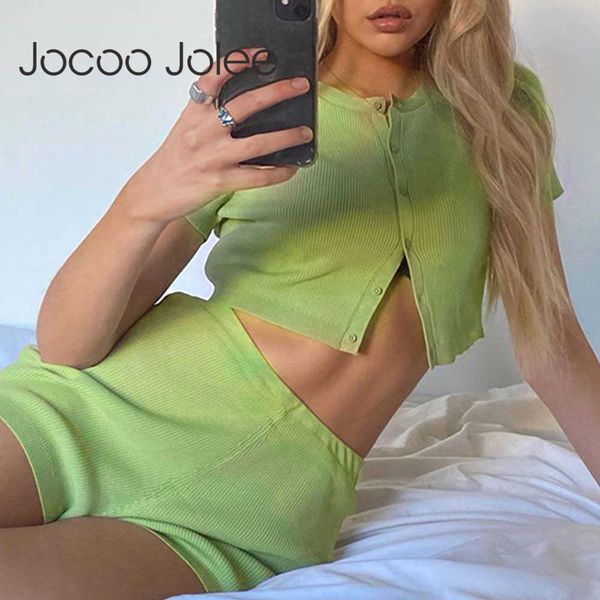 jocoo jolee women summer screw thread casual buttons short and solid high waist shorts two pieces set sweet elegant 210619, White
jocoo jolee women summer screw thread casual buttons short and solid high waist shorts two pieces set sweet elegant 210619, White
