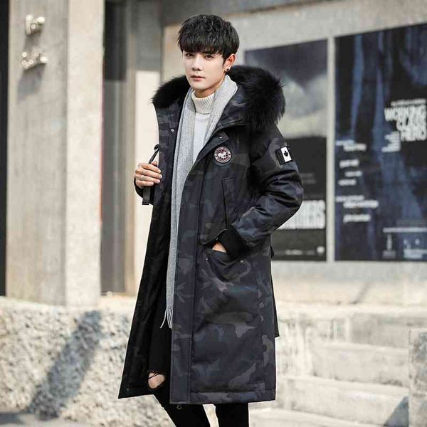 winter new men's long thickened down jacket trend canadian white duck youth dress, Black
winter new men's long thickened down jacket trend canadian white duck youth dress, Black