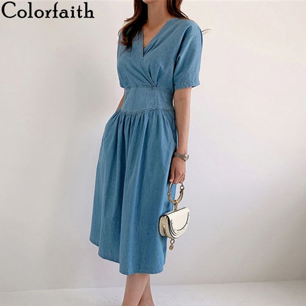colorfith new 2021 women denim dress summer v-neck csul koren style vintge high elstic wist streetwer long dress dr6720, Black;gray
colorfith new 2021 women denim dress summer v-neck csul koren style vintge high elstic wist streetwer long dress dr6720, Black;gray