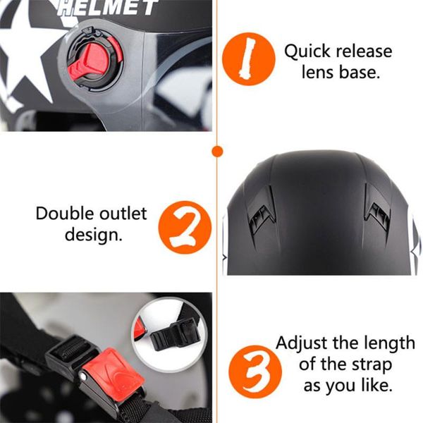 motorcycle helmets durable brown black, white, red pratical face half baseball helmet scooter full gradient
motorcycle helmets durable brown black, white, red pratical face half baseball helmet scooter full gradient