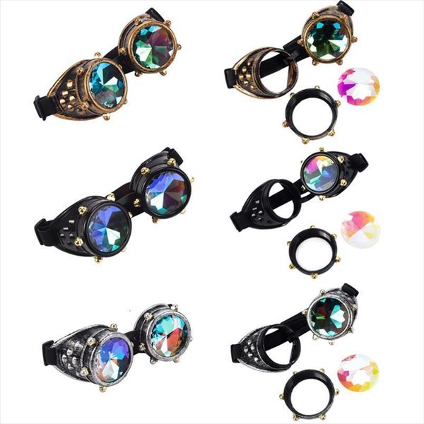 rainbow lens goggles punk kaleidoscope steampunk gothic vintage cosplay glasses for party masks halloween, White;black
rainbow lens goggles punk kaleidoscope steampunk gothic vintage cosplay glasses for party masks halloween, White;black