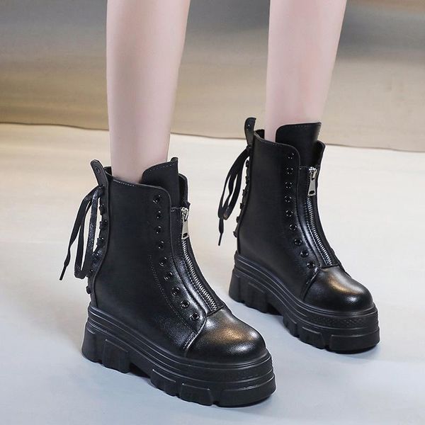 boots platform wedge ankle women height increase british style front zipper chunky short black beige
boots platform wedge ankle women height increase british style front zipper chunky short black beige