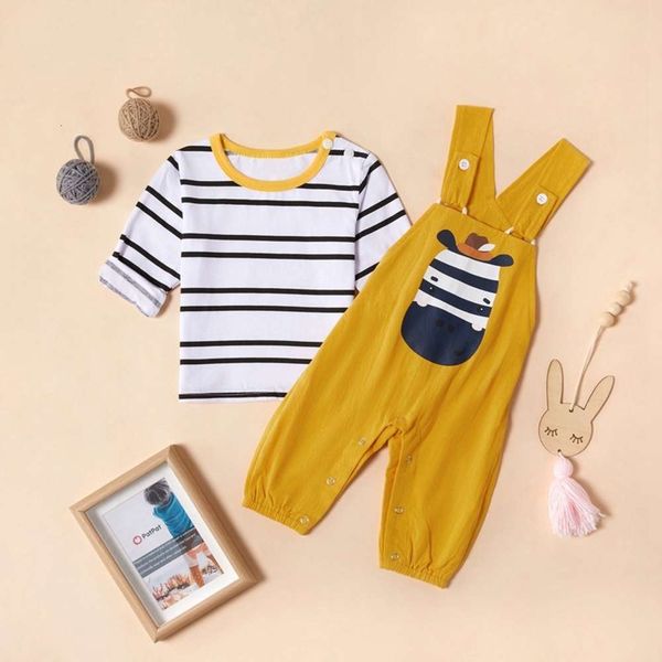 and autumn korean long sleeve striped hemp cotton suspenders girls' spring children's suit, Blue
and autumn korean long sleeve striped hemp cotton suspenders girls' spring children's suit, Blue