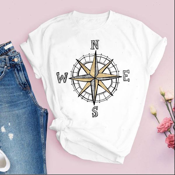 women graphic fashion compass road trip cartoon short sleeve print lady tees clothing female t shirt womens t shirt, White
women graphic fashion compass road trip cartoon short sleeve print lady tees clothing female t shirt womens t shirt, White