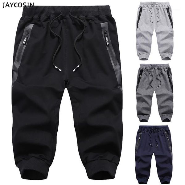 men's pants cropped trousers drawstring casual three-pocket cotton sports zipper, Black
men's pants cropped trousers drawstring casual three-pocket cotton sports zipper, Black