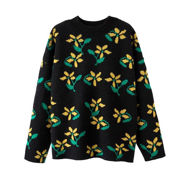 women's sweaters flower knitted plus large size oversize korean style fashion pullovers for autumn clothing ladies sweater 2021, White;black
women's sweaters flower knitted plus large size oversize korean style fashion pullovers for autumn clothing ladies sweater 2021, White;black