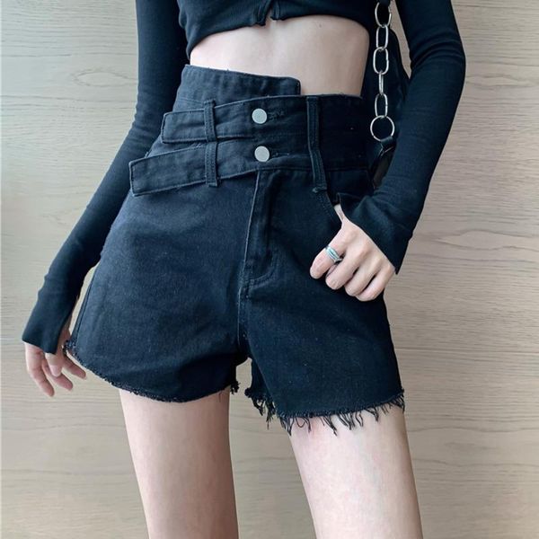 women's jeans irregular shorts nightclub high waist big size show thin wide leg short pants summer, Blue
women's jeans irregular shorts nightclub high waist big size show thin wide leg short pants summer, Blue