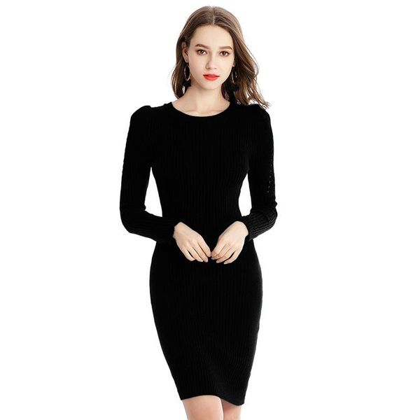 casual dresses autumn winter women dress o neck long sleeve solid slim knitted mini bodycon pencil sweater, Black;gray
casual dresses autumn winter women dress o neck long sleeve solid slim knitted mini bodycon pencil sweater, Black;gray
