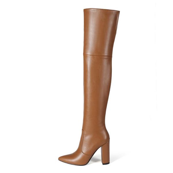 boots 2021 winter autumn fashion high heels women's shoes pointed toe side zipper chunky brown over the knee, Black
boots 2021 winter autumn fashion high heels women's shoes pointed toe side zipper chunky brown over the knee, Black
