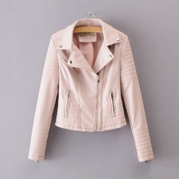 women's leather & faux jackets ladies long sleeve autumn winter biker streetwear black pink coat fashion women smooth motorcycle
women's leather & faux jackets ladies long sleeve autumn winter biker streetwear black pink coat fashion women smooth motorcycle