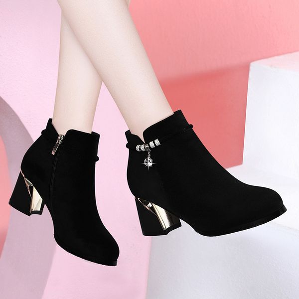 next door angel martin boots british style fall and winter versatile psh women's sho slim short 7051, Black
next door angel martin boots british style fall and winter versatile psh women's sho slim short 7051, Black
