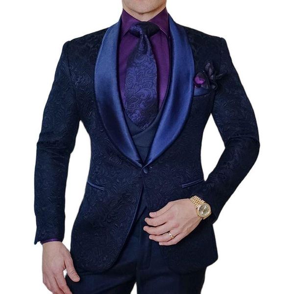 men's suits & blazers floral wedding for men slim fit 3 piece navy blue groom tuxedo male fashion jacket vest with pants 2021, White;black
men's suits & blazers floral wedding for men slim fit 3 piece navy blue groom tuxedo male fashion jacket vest with pants 2021, White;black