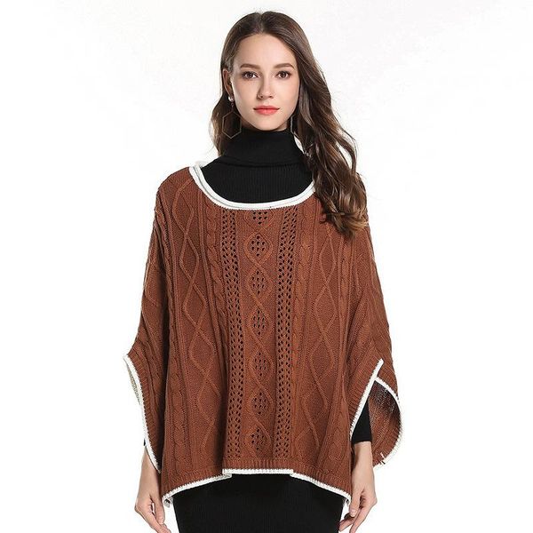 women's sweaters 2021 autumn and winter style european american loose knitted sweater blouse cloak shawl coat girl, White;black
women's sweaters 2021 autumn and winter style european american loose knitted sweater blouse cloak shawl coat girl, White;black