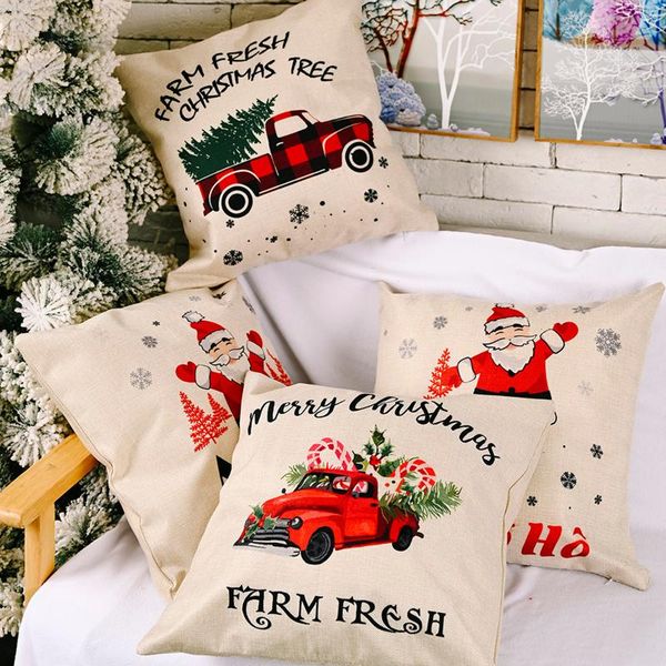 christmas pillow covers, rustic santa claus pickup truck farmhouse throw cushion covers for sofa, couch, bed and car pillow case
christmas pillow covers, rustic santa claus pickup truck farmhouse throw cushion covers for sofa, couch, bed and car pillow case