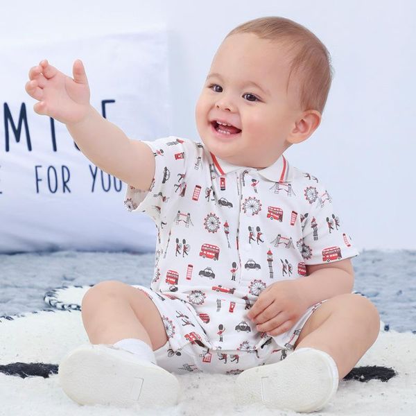 jumpsuits summer cartoon pure cotton breathable sweat-absorbent infant clothes 3-24m baby boys short sleeve lapel comfortable romper, Blue
jumpsuits summer cartoon pure cotton breathable sweat-absorbent infant clothes 3-24m baby boys short sleeve lapel comfortable romper, Blue