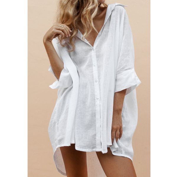 2021 new spring fashion v-neck button up shirt blouse women white loose lady long sleeves female pure color street shirts 5jq6, Black;white
2021 new spring fashion v-neck button up shirt blouse women white loose lady long sleeves female pure color street shirts 5jq6, Black;white