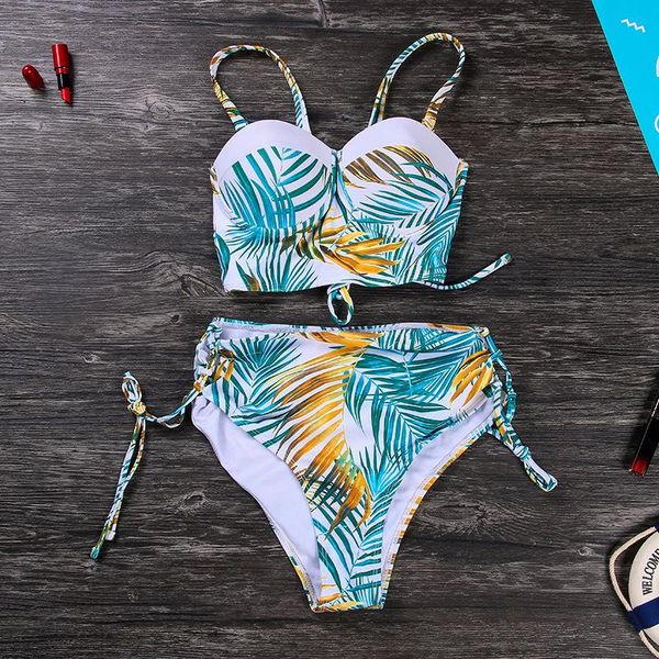 women's swimwear 2021 leaves printed print sport bandeau push up bikinis women swimsuit thong bathing suit beach wear, White;black
women's swimwear 2021 leaves printed print sport bandeau push up bikinis women swimsuit thong bathing suit beach wear, White;black