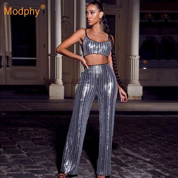 women's two piece pants autumn bodycon2 two-piece set sequined spaghetti strap short and high waist wide leg party suit 2021, White
women's two piece pants autumn bodycon2 two-piece set sequined spaghetti strap short and high waist wide leg party suit 2021, White