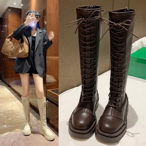 knee length boots 2021 autumn and winter women's sho british style thick bottom fashion plush small children's boots, Black
knee length boots 2021 autumn and winter women's sho british style thick bottom fashion plush small children's boots, Black