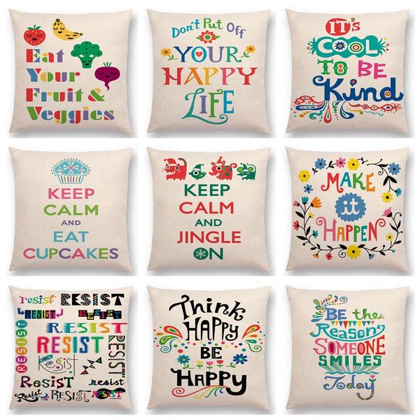 colorful letters cushion cover warm happy words energetic life sofa throw pillow case
colorful letters cushion cover warm happy words energetic life sofa throw pillow case