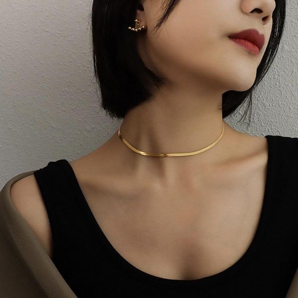 chokers ins fashion female gold color short personality titanium steel necklace for women teen girls party jewelry, Golden;silver
chokers ins fashion female gold color short personality titanium steel necklace for women teen girls party jewelry, Golden;silver
