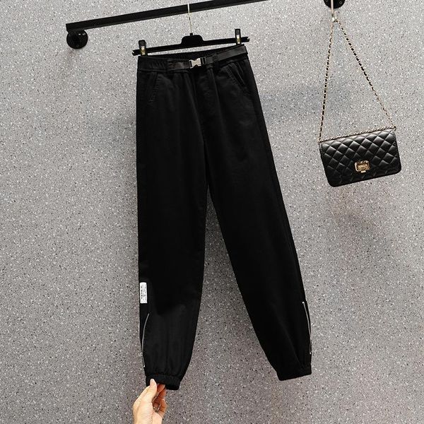 women's pants & capris autumn women loose stretch cargo black simple casual personality zipper tie feet all-match streetwear female tro, Black;white
women's pants & capris autumn women loose stretch cargo black simple casual personality zipper tie feet all-match streetwear female tro, Black;white