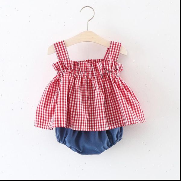 0 2y baby girl kids summer cool clothes infant sleeveless dress strap checked short solid bottoms pantie outfit 2pcs, Gray
0 2y baby girl kids summer cool clothes infant sleeveless dress strap checked short solid bottoms pantie outfit 2pcs, Gray