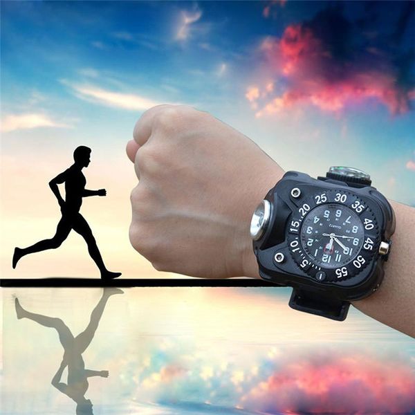 wristwatches 2021 men's sports tactical cree led 1500lm dial display rechargeable wrist watch light, Slivery;brown
wristwatches 2021 men's sports tactical cree led 1500lm dial display rechargeable wrist watch light, Slivery;brown