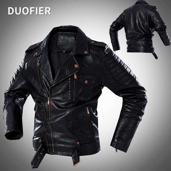 men biker jacket pu leather jackets coats brand men's fashion turn-down collar zipper patchwork outerwear warm fleece winter 4xl 211009, Black
men biker jacket pu leather jackets coats brand men's fashion turn-down collar zipper patchwork outerwear warm fleece winter 4xl 211009, Black